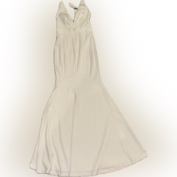 NWOT Dress The Population Camden Mermaid Hem halter white Gown sz XS - Picture 7 of 9